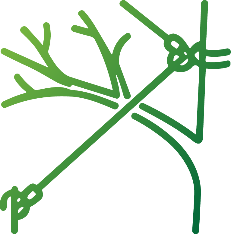 Tree cabling and bracing line icon